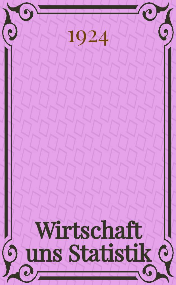 Wirtschaft uns Statistik