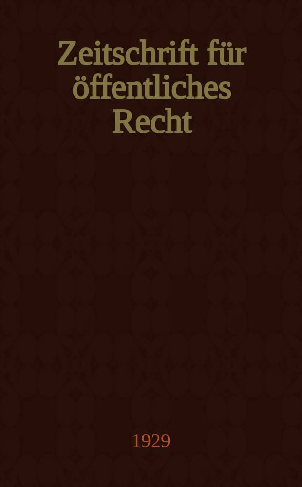 Zeitschrift für öffentliches Recht