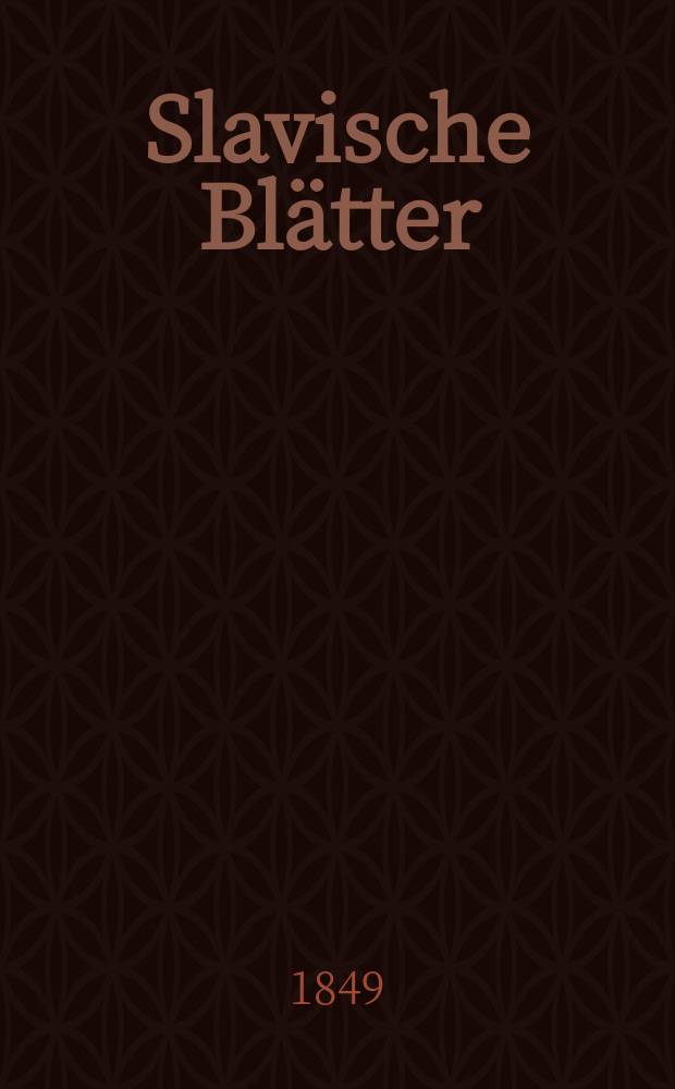 Slavische Bl&auml;tter
