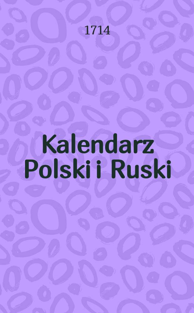 Kalendarz Polski i Ruski