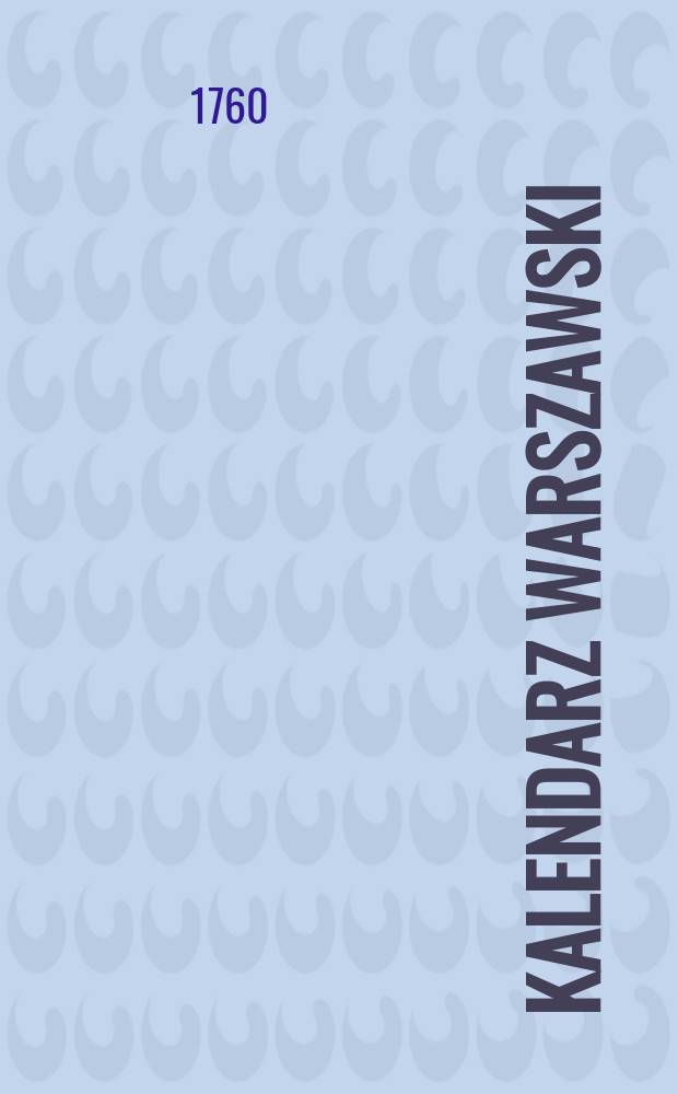 Kalendarz Warszawski