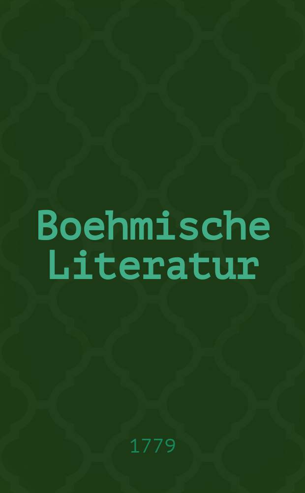 Boehmische Literatur