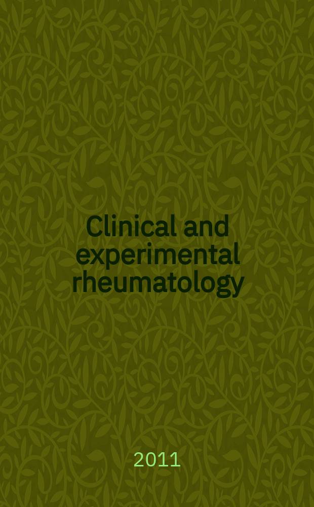 Clinical and experimental rheumatology : An Intern. j. of rheumatic a. connective tissue diseases. Vol. 29, № 3