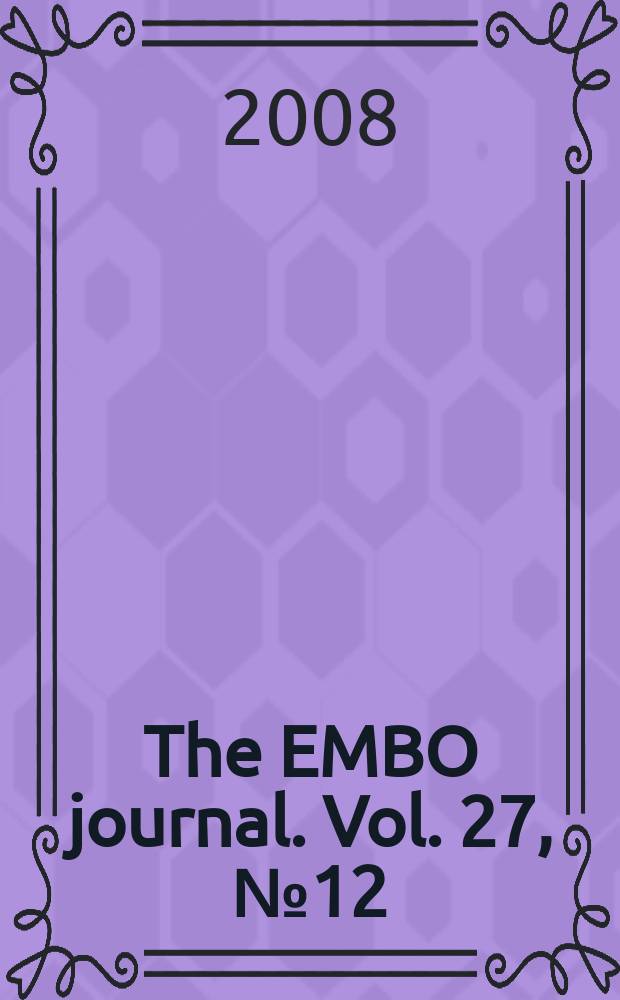 The EMBO journal. Vol. 27, № 12