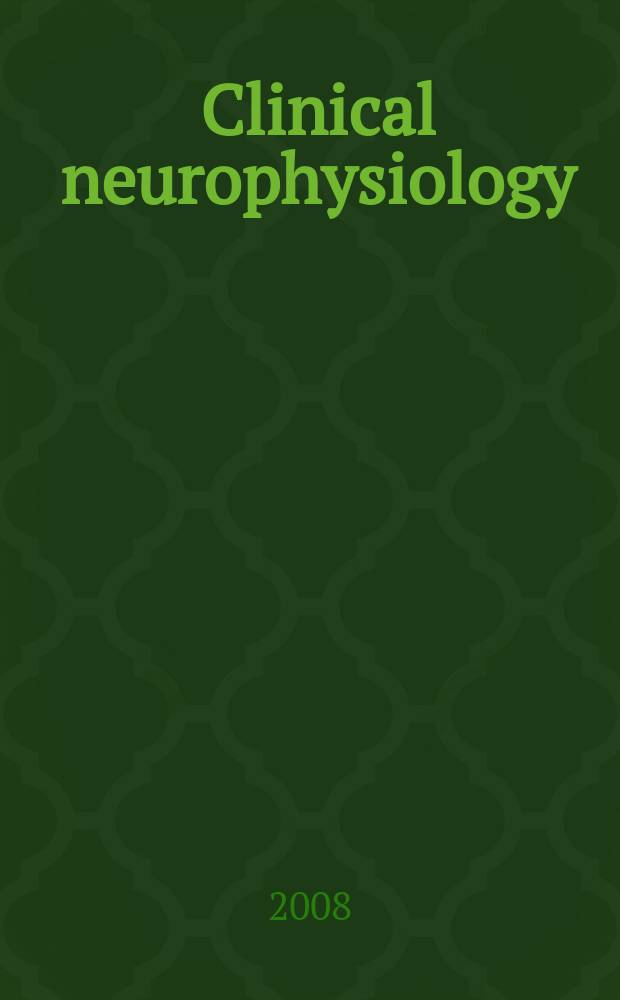 Clinical neurophysiology : Off. j. of the Intern. federation of clinical neurophysiology. Vol. 119, № 7