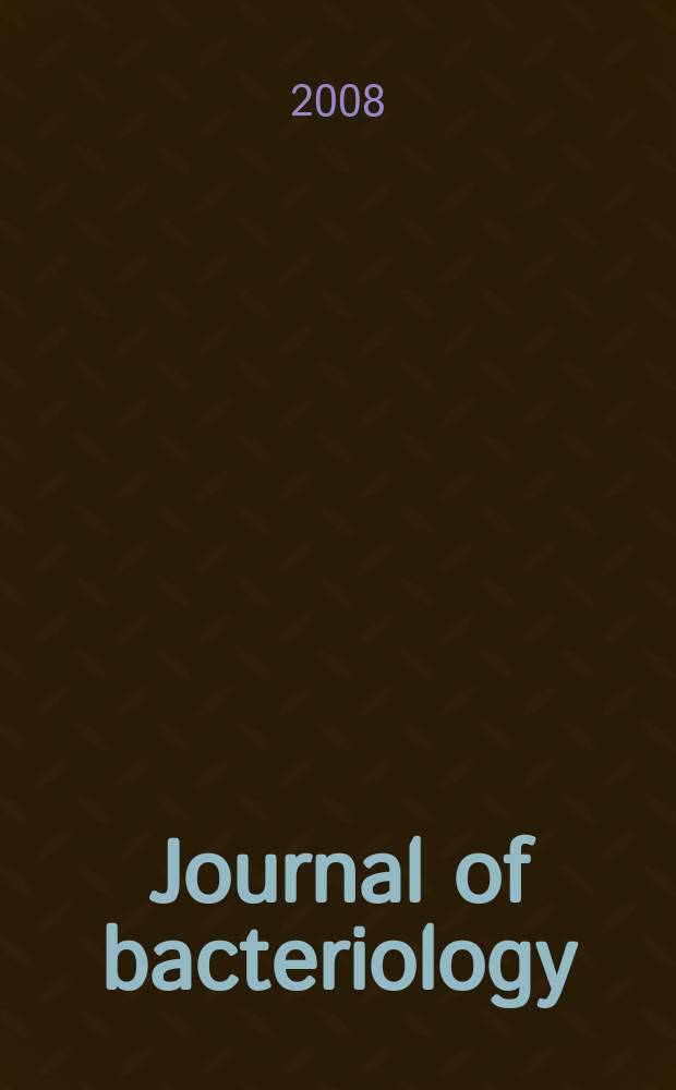 Journal of bacteriology : Offic. organ of the Soc. of Amer. bacteriologists. Vol. 190, № 18