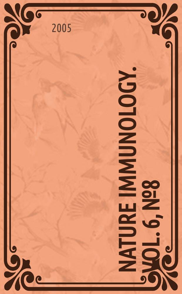 Nature immunology. Vol. 6, № 8