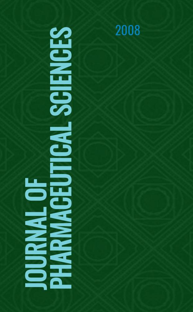 Journal of pharmaceutical sciences : Formerly Scientific edition, Journal of the American pharmaceutical association. Vol. 97, № 4