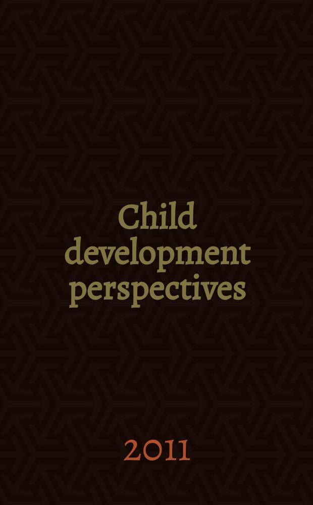 Child development perspectives : a publication of the Society for research in child development. Vol. 5, № 3