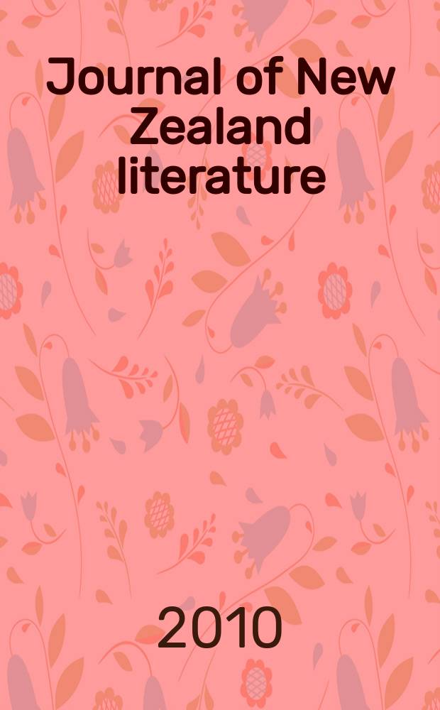 Journal of New Zealand literature : JNZL. № 28