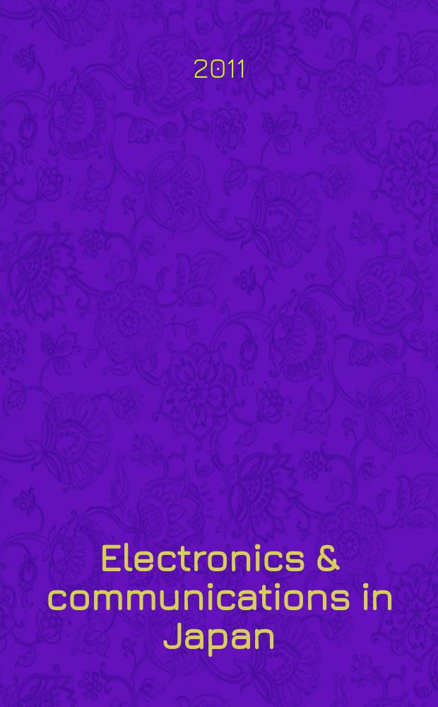 Electronics & communications in Japan : A transl. of Denshi Tsushin Gakkai Ronbunshi (Transactions of the Inst. of electronics a. communication engineers of Japan). Vol. 94, № 9