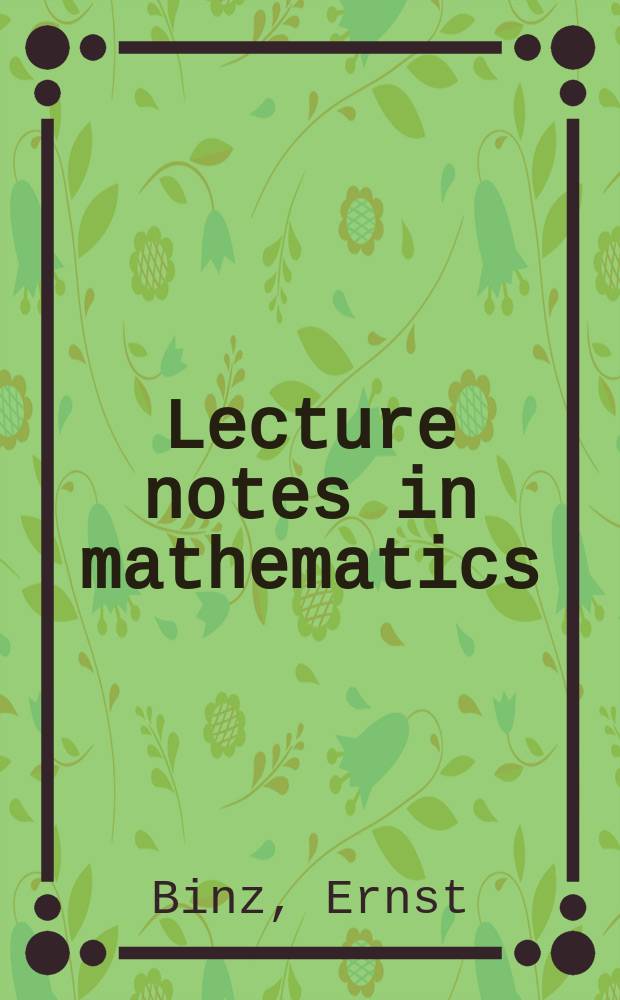 Lecture notes in mathematics : An informal series of special lectures, seminars and reports on mathematical topics : Continuous convergence on C(X)