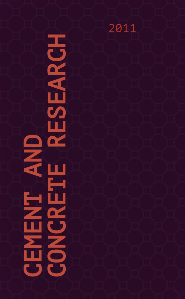 Cement and concrete research : An international journal. Vol. 41, № 10