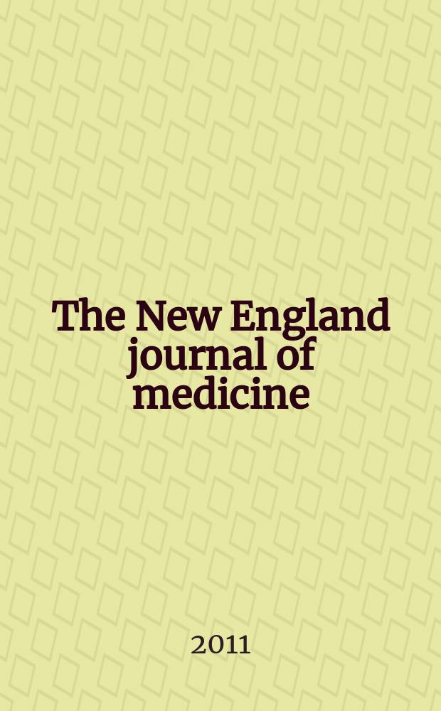 The New England journal of medicine : Formerly the Boston medical a. surgical journal. Vol. 365, № 13