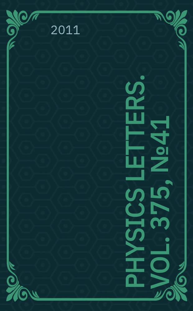 Physics letters. Vol. 375, № 41