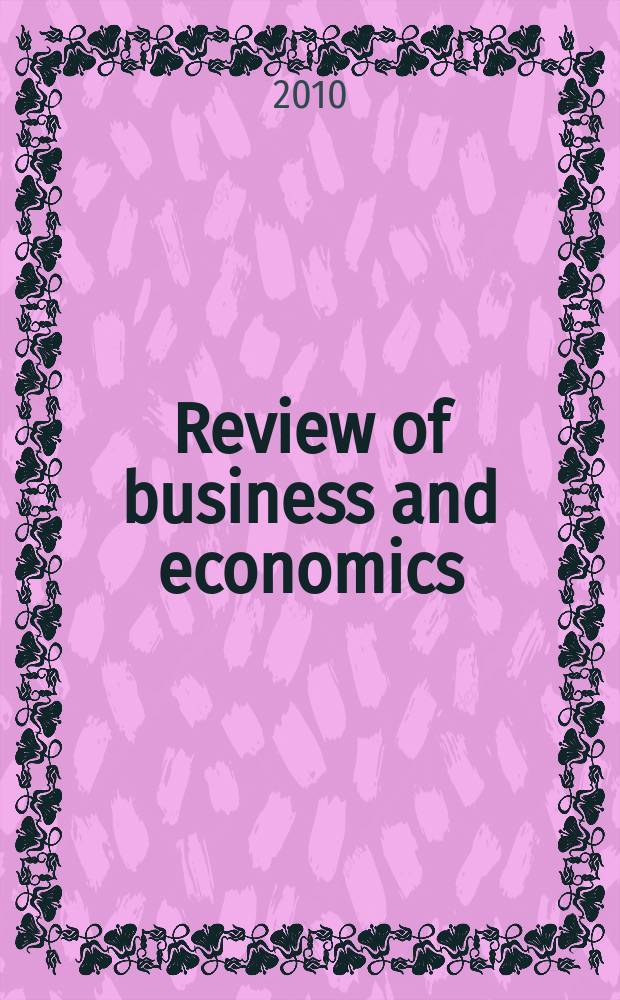 Review of business and economics : formerly known as Tijdschrift voor economie en management. Vol. 55, № 3