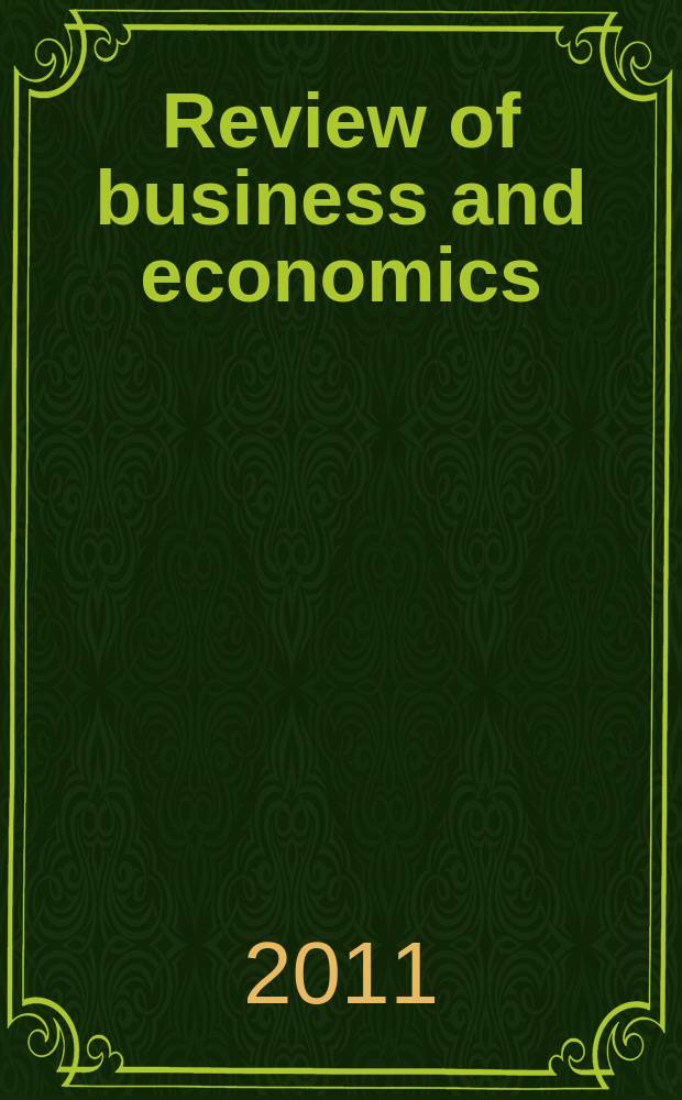 Review of business and economics : formerly known as Tijdschrift voor economie en management. Vol. 56, № 1