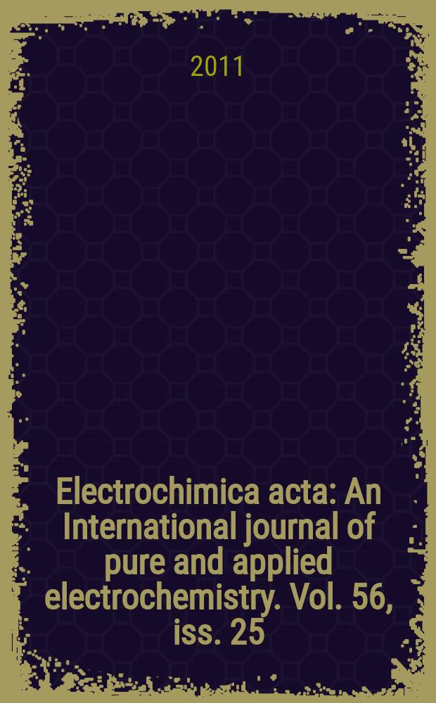 Electrochimica acta : An International journal of pure and applied electrochemistry. Vol. 56, iss. 25