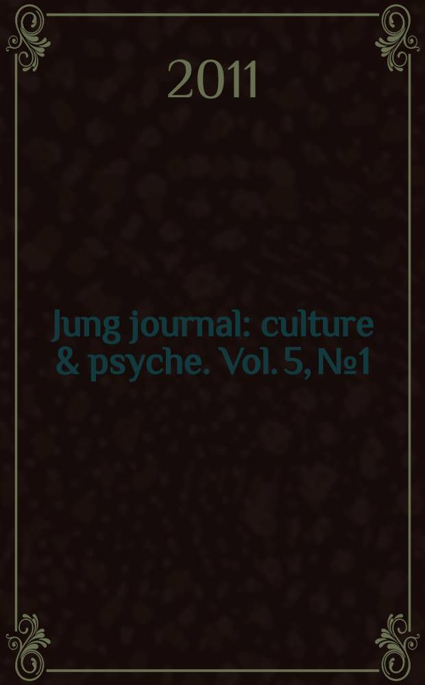 Jung journal : culture & psyche. Vol. 5, № 1