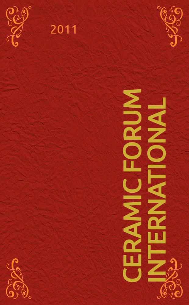 Ceramic forum international : Berichte der Deutschen keramischen Ges. Ztschr. für die keramische Industrie u. Forschung. Offiz. Organ der Deutschen keramischen Ges. Bd. 88, № 8/9