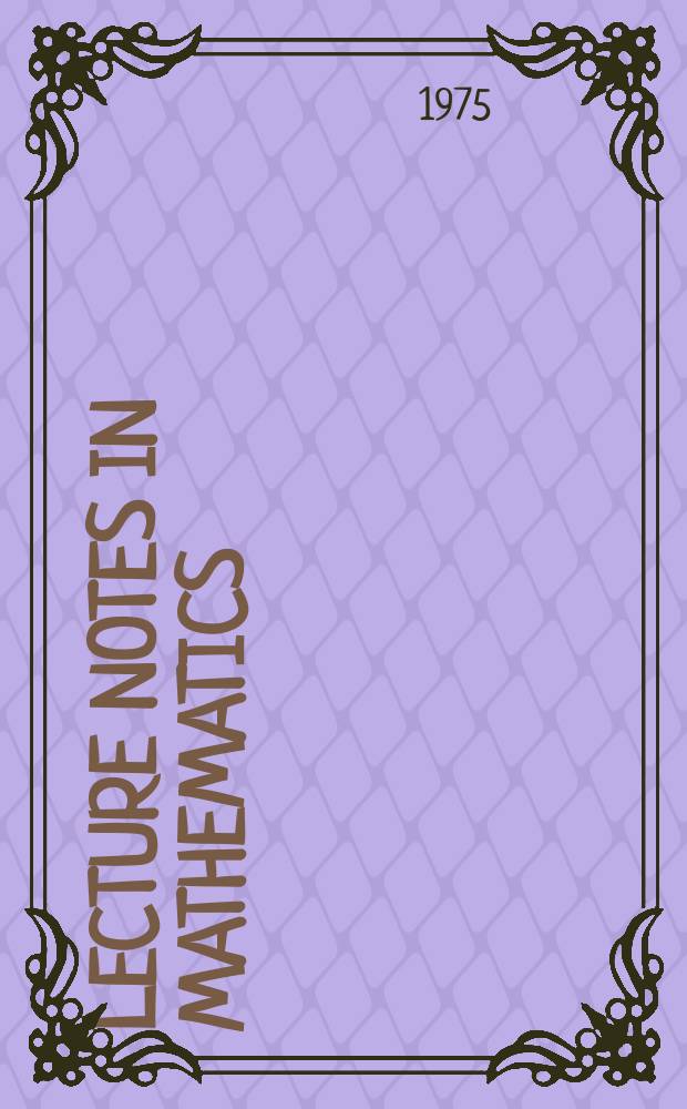 Lecture notes in mathematics : An informal series of special lectures, seminars and reports on mathematical topics : Ergodic theory