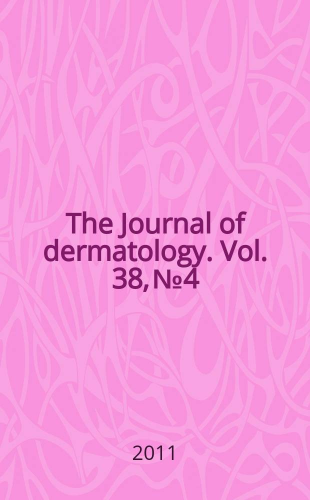 The Journal of dermatology. Vol. 38, № 4