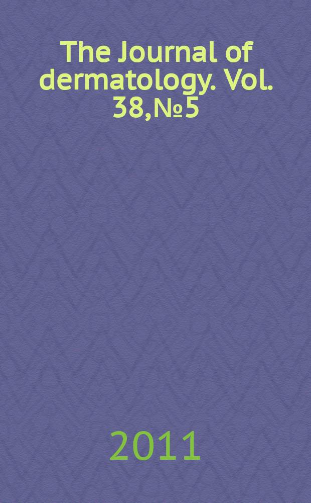 The Journal of dermatology. Vol. 38, № 5