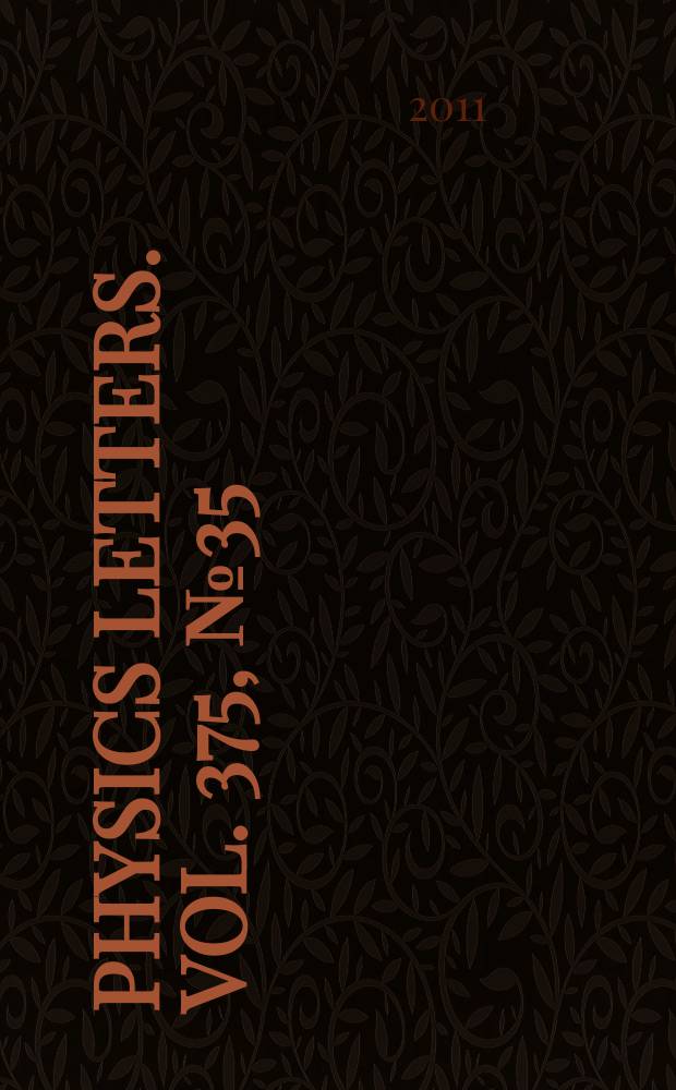 Physics letters. Vol. 375, № 35