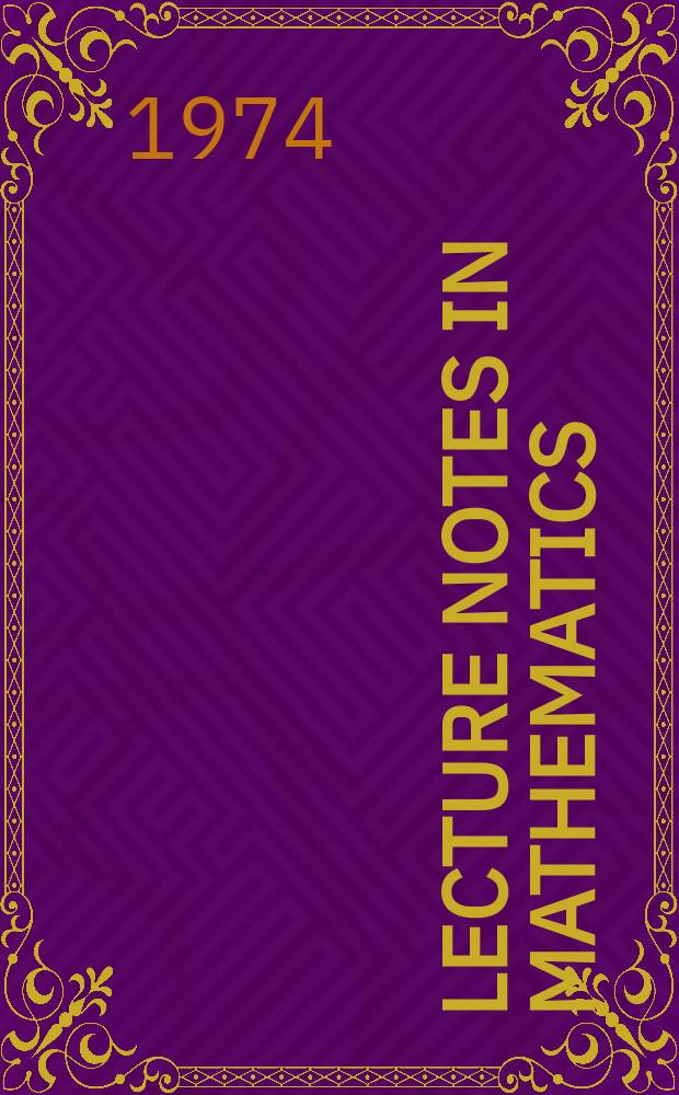 Lecture notes in mathematics : An informal series of special lectures, seminars and reports on mathematical topics : Pseudo differential operators