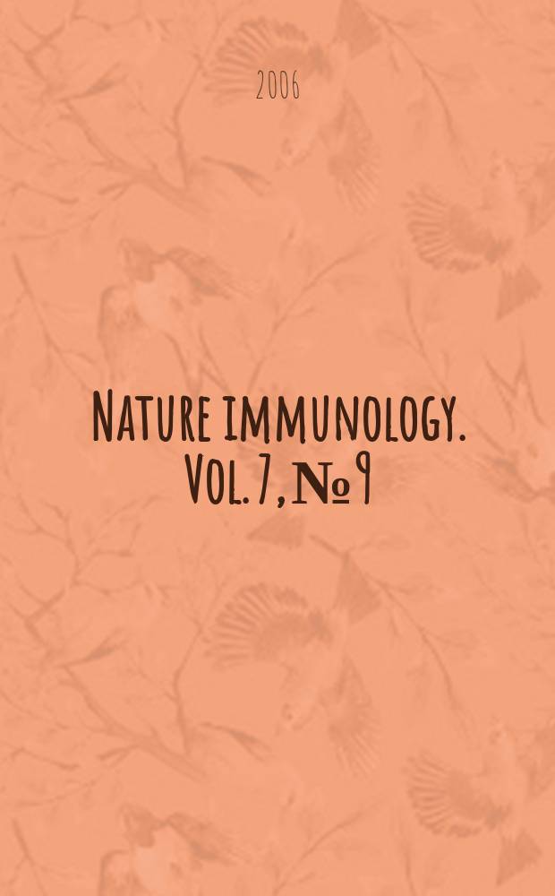 Nature immunology. Vol. 7, № 9