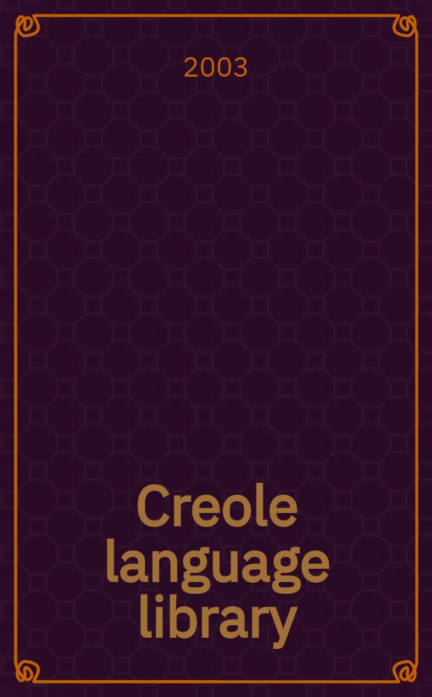Creole language library : A companion ser. to the "Journal of Pidgin & Creole languages". Vol.26 : The making of a mixed language