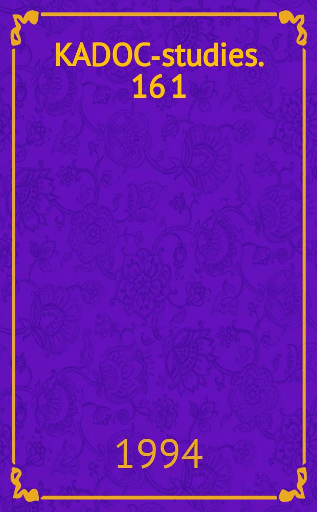 KADOC-studies. 16 [1] : Histoire du mouvement ouvrier chrétien en Belgique = Христианская история рабочего движения в Бельгии