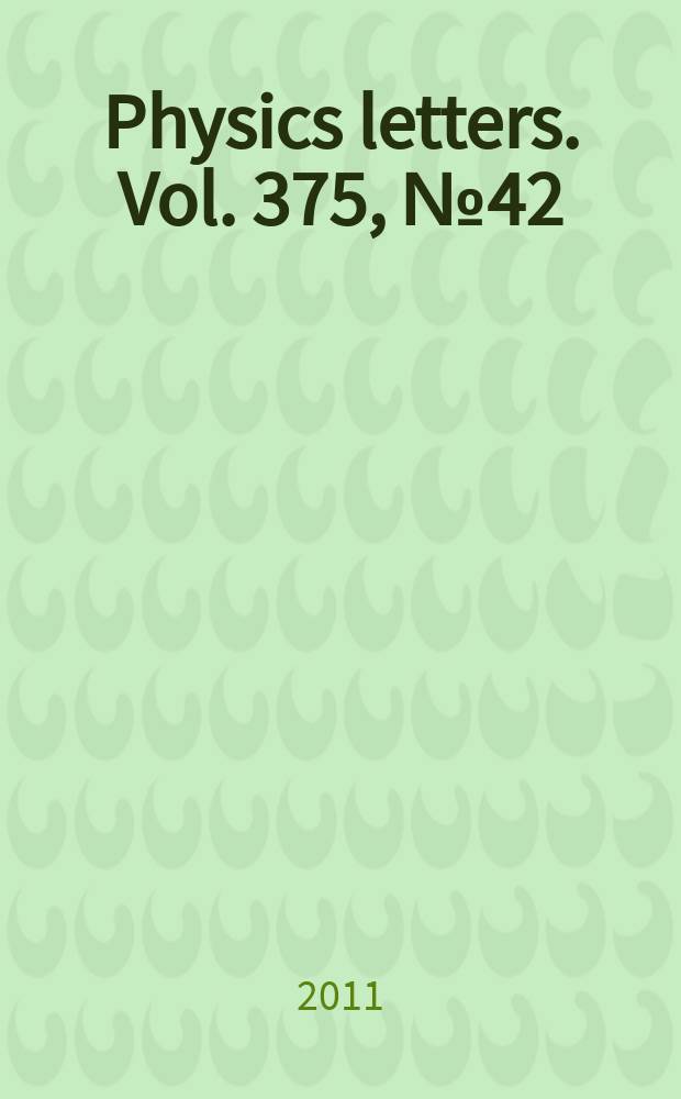Physics letters. Vol. 375, № 42