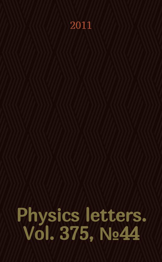 Physics letters. Vol. 375, № 44