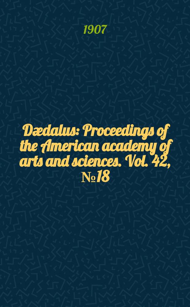 Dædalus : Proceedings of the American academy of arts and sciences. Vol. 42, № 18 : The hydroids of Bermuda = Гидроиды Бермуд
