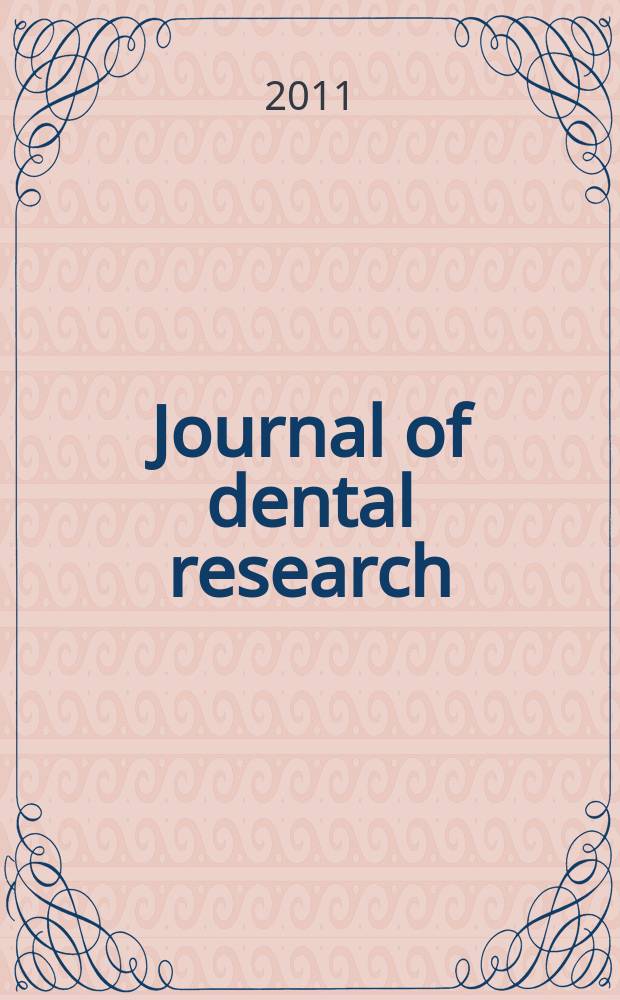 Journal of dental research : Off. publ. of the Intern. ass. for dental research. Vol. 90, № 9