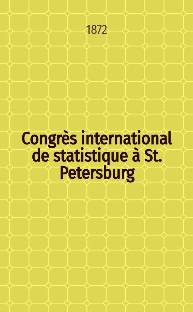 Congrès international de statistique à St. Petersburg
