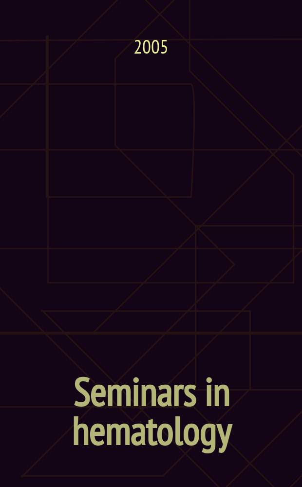Seminars in hematology : A topical journal on subjects of current importance in clinical hematology and related fields, devoted to making the present states of such topics and the results of new investigations readily available to the practicing physician. 2005 к vol. 42, № 4, suppl. 4 : Lenalidomide and thalidomide