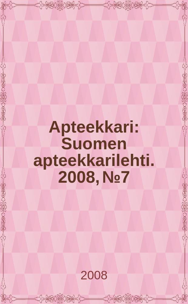 Apteekkari : Suomen apteekkarilehti. 2008, № 7/8