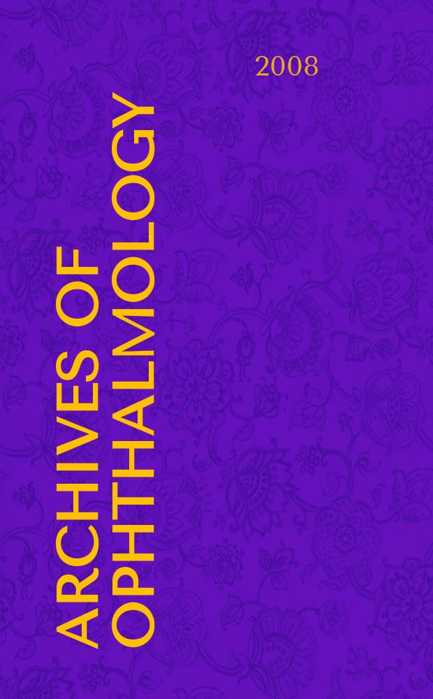 Archives of ophthalmology : Continuing the publication found by Herman Knapp. Vol. 126, № 9