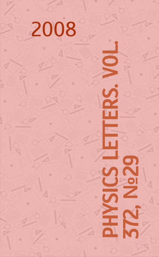Physics letters. Vol. 372, № 29