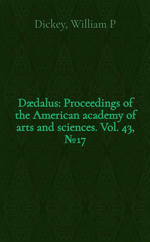 Dædalus : Proceedings of the American academy of arts and sciences. Vol. 43, № 17 : On delays before αναϒνωρισεις in Greek tragedy = О древнегреческой трагедии