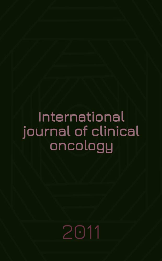 International journal of clinical oncology : Offic. j. of the Japan soc. of clinical oncology. Vol. 16, № 4