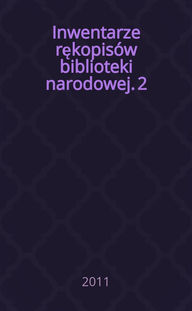 Inwentarze rękopisów biblioteki narodowej. 2 : Inwentarz rękopisów Biblioteki Kapituły Grekokatolickiej w Przemyślu = Библиотека Грекокатолической капитулы в Пшельмысле