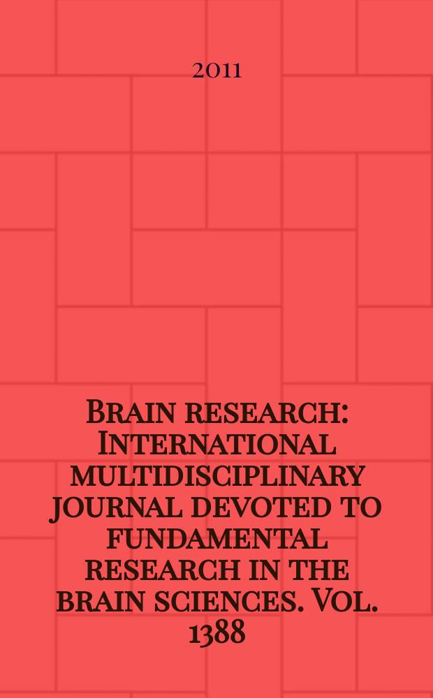 Brain research : International multidisciplinary journal devoted to fundamental research in the brain sciences. Vol. 1388