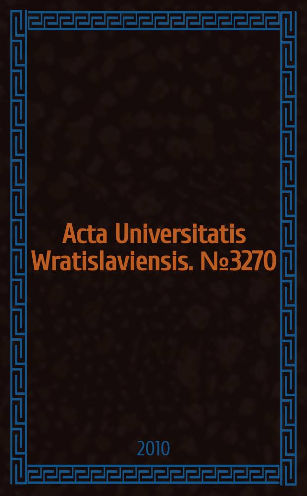 Acta Universitatis Wratislaviensis. № 3270 : Studia hystorycznoprawne = Право