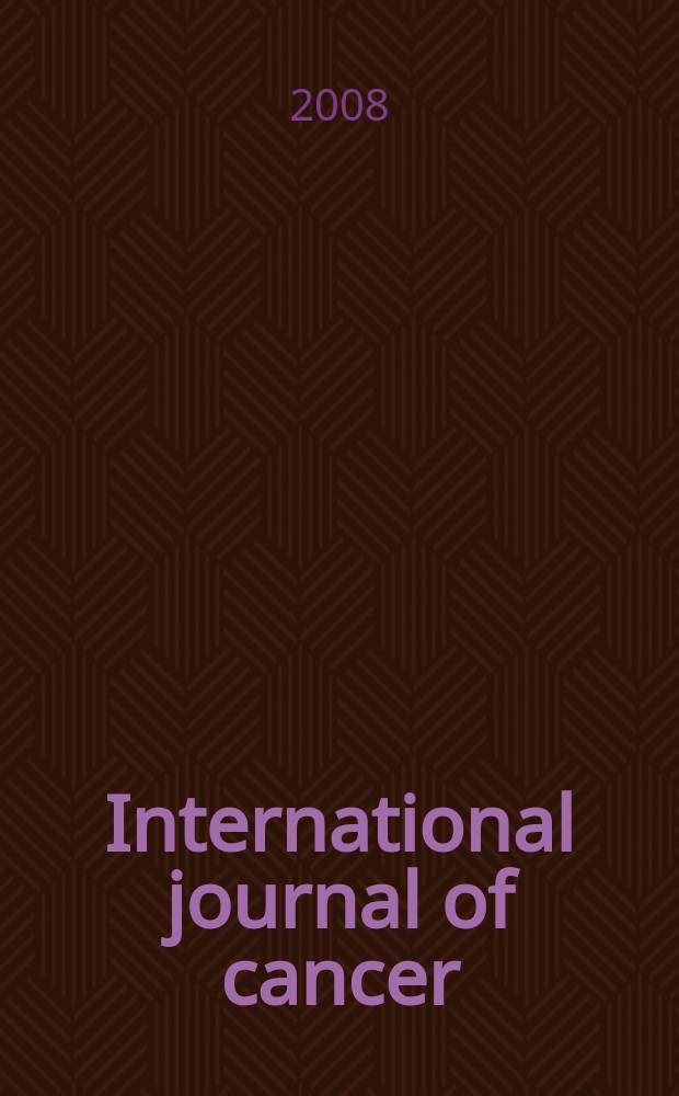 International journal of cancer : Publ. of the International union against cancer. Vol. 123, № 8