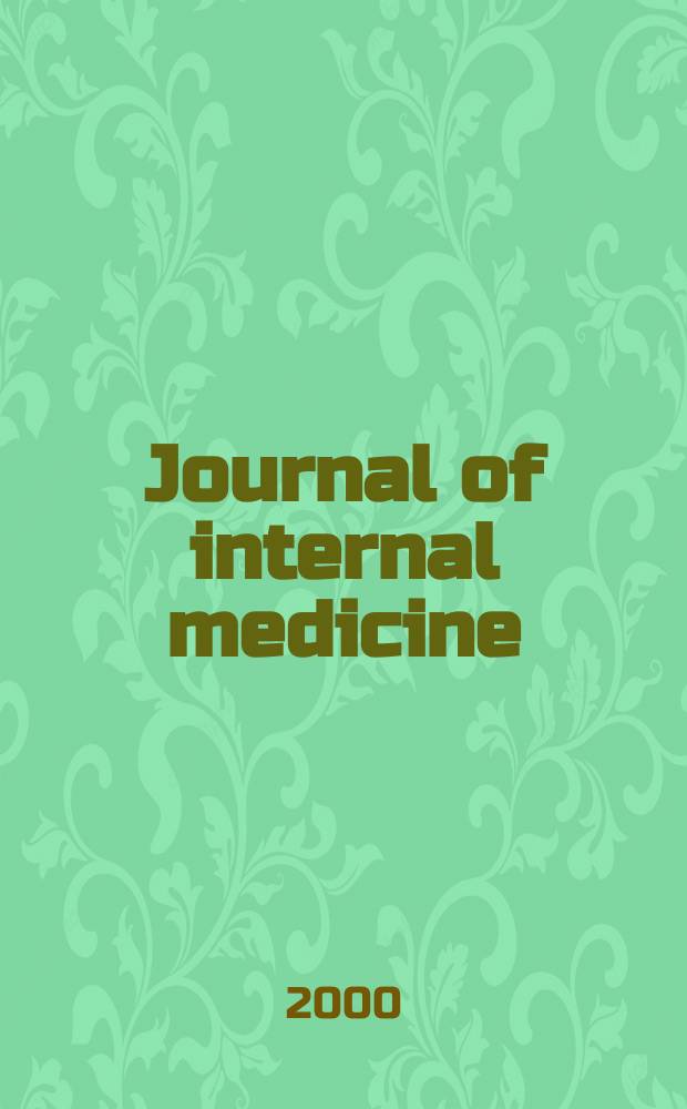 Journal of internal medicine : Formerly Acta medica Scandinavica. Vol.247, №3