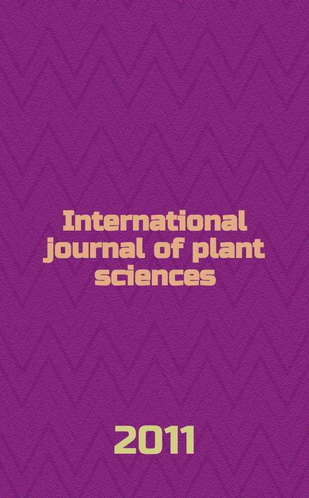 International journal of plant sciences : Form. Botanical gazette. Vol. 172, № 8