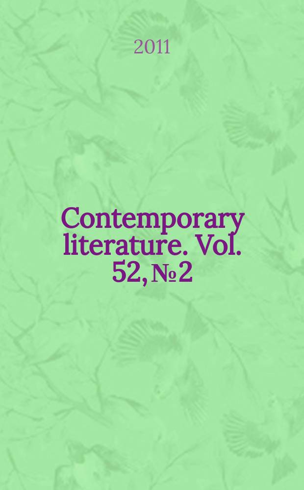 Contemporary literature. Vol. 52, № 2